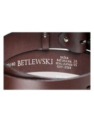 Skórzany pasek SUPREME brazowy 125-cm. Brązowe paski damskie bez wzorów. Za 73.80 zł.