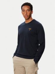 Aeronautica Militare Longsleeve 262TS2390UJ00372 Granatowy Regular Fit. Niebieskie bluzki z długim rękawem męskie Aeronautica Militare, m, bez wzorów, z bawełny, bez kołnierzyka. Za 239.99 zł.