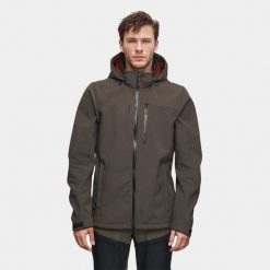 Kurtka męska softshell Alpinus Roignais. Brązowe kurtki sportowe męskie Alpinus, m, bez wzorów, z softshellu, trekkingowe. Za 399.00 zł.