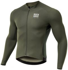 RockBros Koszulka kolarska 15220003002 Road To Sky męska długi rękaw S - zielona (5907769392351). Zielone bluzki z długim rękawem męskie ROCKBROS, m, bez wzorów, bez kołnierzyka. Za 278.29 zł.