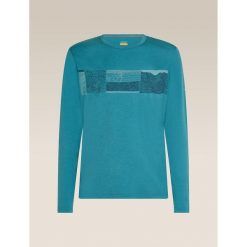 ICEBREAKER Koszulka męska Merino 200 Oasis LS Crewe Elevation Lin Topaz-XL. Niebieskie koszulki sportowe męskie Icebreaker, m, bez wzorów, z wełny, bez kołnierzyka, bez ramiączek, do piłki nożnej. Za 394.60 zł.