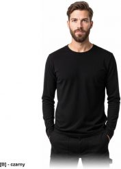 Reis Koszulka męska długi rękaw okrągły dekolt reklama nadruki osobno pakowane LONGSLEEVE - czarny M. Czarne bluzki z długim rękawem męskie Reis, m, bez wzorów, bez kołnierzyka. Za 19.92 zł.