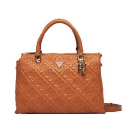 Torebka Guess. Brązowe torebki do ręki damskie Guess, z aplikacjami, klasyczne, bez dodatków. Za 349.99 zł.