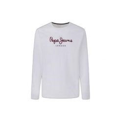 Koszulka z długim rękawem Pepe Jeans Eggo N. Białe t-shirty damskie Pepe Jeans, bez wzorów, z jeansu, eleganckie, bez kołnierzyka. Za 146.15 zł.
