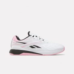 Damskie buty treningowe Reebok NANO X5 EDGE 100272189 różowe. Czerwone obuwie sportowe damskie Reebok, bez wzorów, na fitness i siłownię. Za 539.00 zł.