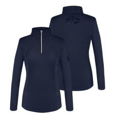 Bluzka techniczna do jazdy konnej JD ATTACK Cecile z długim rękawem. Niebieskie bluzki damskie JD ATTACK, xl, bez wzorów, bez kołnierzyka, bez ramiączek. Za 199.00 zł.