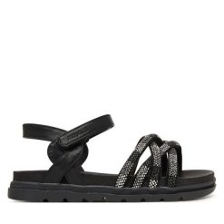 Sandały Mayoral. Czarne sandały dziewczęce Mayoral, bez zapięcia. Za 259.99 zł.