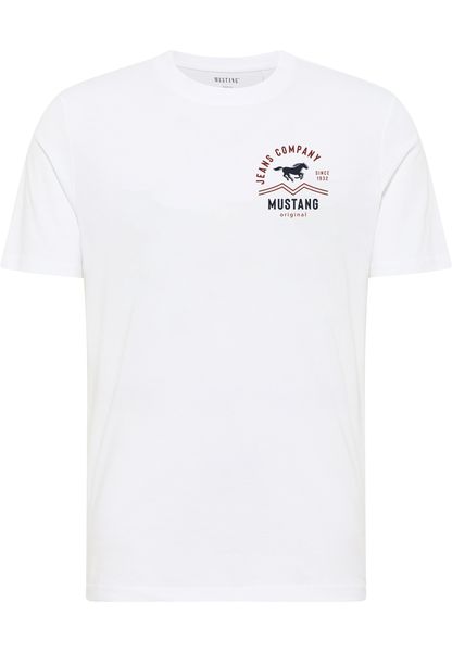 Męski T-Shirt Mustang Style Alex General White 1018308 2045. Białe t-shirty męskie Mustang, m, bez wzorów, bez kołnierzyka. Za 79.99 zł.
