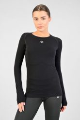 Koszulka z długim rękawem do biegania damska Nessi Sportswear Longsleeve Ultra. Czarne koszulki sportowe damskie NESSI SPORTSWEAR, l, bez wzorów, z dzianiny, bez kołnierzyka, bez ramiączek, do biegania. Za 339.00 zł.