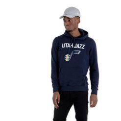 Bluza z kapturem Utah Jazz NBA. Niebieskie bluzy męskie New Era, m, bez wzorów, z kapturem. Za 288.85 zł.