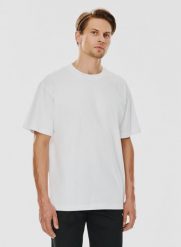 PAKO LORENTE – Biały męski t-shirt basic. Białe t-shirty męskie Pako Lorente, l, bez wzorów, z bawełny, bez kołnierzyka. Za 99.99 zł.