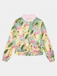 Guess Kurtka bomber J4GL01 WCFM0 Zielony Regular Fit. Zielone kurtki i płaszcze dla dziewczynek Guess, z aplikacjami, z syntetyku, bez kaptura. Za 189.99 zł.