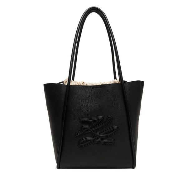 Torebka KARL LAGERFELD. Czarne torebki do ręki damskie KARL LAGERFELD, bez wzorów, bez dodatków. Za 936.99 zł.