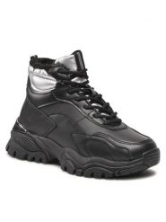 DeeZee Sneakersy TS5227K-12 Czarny. Czarne buty sportowe dziewczęce DeeZee, bez wzorów, ze skóry, bez zapięcia. Za 89.99 zł.