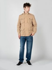 Guess Kurtka "Filip" | X3GL10WFG90 | Mężczyzna | Beżowy. Brązowe kurtki męskie Guess, m, z aplikacjami, z poliamidu, eleganckie, bez kaptura. W wyprzedaży za 359.00 zł.