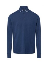 James koszulka polo z długim rękawem Mężczyźni Bawełna niebieski, XL. Niebieskie bluzki z długim rękawem męskie James, m, bez wzorów, z bawełny, eleganckie, bez kołnierzyka. Za 199.95 zł.