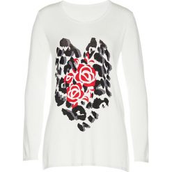 Sweter bonprix biel wełny - czarno-truskawkowy. Swetry damskie marki bonprix. Za 59.99 zł.