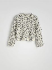 Strukturalny sweter z wełną - wielobarwny. Swetry damskie Reserved, l, bez wzorów, z dzianiny, bez kołnierzyka, bez ramiączek, bez kaptura. W wyprzedaży za 119.99 zł.