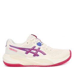 Buty do tenisa Asics. Szare obuwie sportowe damskie Asics, bez wzorów, tenisowe. Za 459.99 zł.
