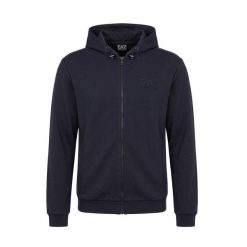 Bluza EA7 Emporio Armani z kapturem. Niebieskie bluzy sportowe męskie EA7, m, bez wzorów, z elastanu, z kapturem. Za 680.55 zł.