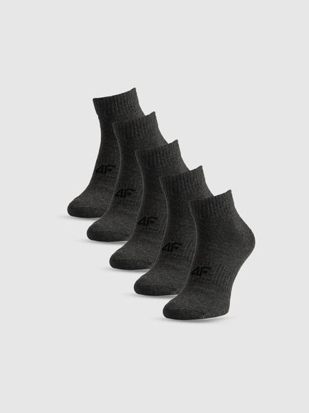 4F Skarpetki krótkie (5-pack) męskie - szare 43-46. Szare skarpety męskie 4f, bez wzorów, z bawełny. Za 59.99 zł.