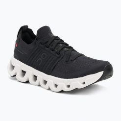 Buty do biegania damskie On Cloudswift 4 black/white. Czarne obuwie sportowe damskie On, bez wzorów, z gumy, do biegania. Za 799.75 zł.