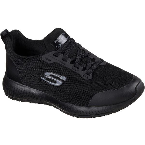 Obuwie Sportowe Damskie Skechers Work: Squad SR Biały. Czarne obuwie sportowe damskie Skechers, bez wzorów, z syntetyku, trekkingowe, Skechers Sport. Za 299.56 zł.