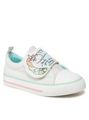 Nelli Blu Trampki NS21-07-30 Biały. Białe buty sportowe dziewczęce Nelli Blu, bez wzorów, z materiału, bez zapięcia. Za 69.99 zł.