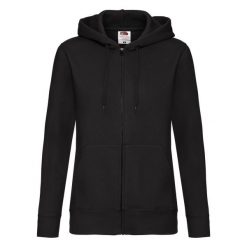 Kurtka Dresowa Premium Dla Pań I Panów. Czarne kurtki damskie Fruit of the Loom, l, bez wzorów, z dresówki, bez kaptura, trekkingowe. Za 159.99 zł.
