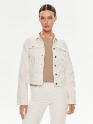 Vila Kurtka jeansowa Birkina 14097180 Biały Regular Fit. Białe kurtki damskie Vila, l, bez wzorów, z bawełny, bez kaptura. Za 129.99 zł.