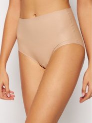 Chantelle Figi klasyczne z wysokim stanem Soft Stretch Plus Size C11370 Beżowy. Brązowe figi damskie Chantelle, plus size, bez wzorów, z syntetyku. Za 59.99 zł.