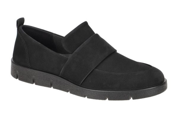 Damskie mokasyny Ecco Bella. Czarne mokasyny damskie ecco, z materiału, eleganckie. Za 441.00 zł.