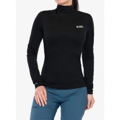 Longsleeve damski Mons Royale Diversion Merino Mock Neck Long Sleeve. Czarne bluzy sportowe damskie Mons Royale, bez wzorów, bez kaptura, rowerowe. Za 429.99 zł.