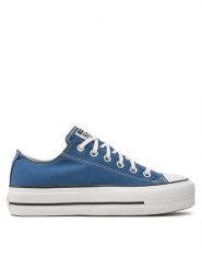 Converse Trampki Chuck Taylor All Star Lift Platform Ox A08289C Granatowy. Niebieskie trampki i tenisówki damskie Converse, bez wzorów, z materiału, retro, bez zapięcia. Za 259.99 zł.