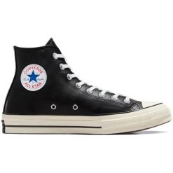 Sneakers Converse Chuck 70 Leather. Czarne trampki i tenisówki damskie Converse, bez wzorów, ze skóry, bez zapięcia. Za 463.75 zł.