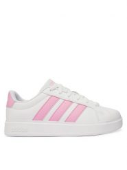 Adidas Sneakersy Streettalk KJ9605 Biały. Białe buty sportowe dziewczęce Adidas, bez wzorów, ze skóry, bez zapięcia. Za 219.99 zł.