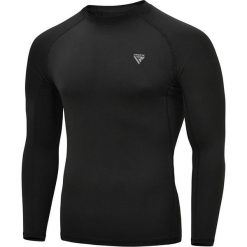 Koszulka kompresyjna RDX T15 Rash Guard. Czarne koszulki sportowe męskie RDX SPORTS, m, bez wzorów, z materiału, bez kołnierzyka, bez ramiączek, do biegania. Za 129.99 zł.