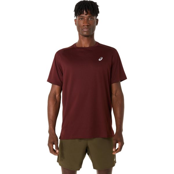 Koszulka Asics. Brązowe koszulki sportowe męskie Asics, bez wzorów, bez kołnierzyka, bez ramiączek, do biegania. Za 166.00 zł.