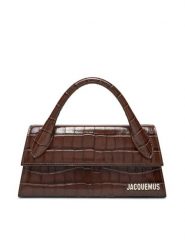 JACQUEMUS Torebka Le Chiquito Long 25E213BA004-4301 Brązowy. Brązowe torebki do ręki damskie JACQUEMUS, bez wzorów, z lakierowanej skóry, lakierowane, bez dodatków. Za 3,189.00 zł.