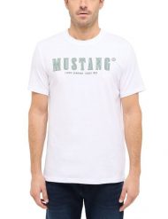 Męski T-Shirt Mustang Style Austin Bright White 1016281 2007. Białe t-shirty męskie Mustang, m, bez wzorów, bez kołnierzyka. Za 69.99 zł.