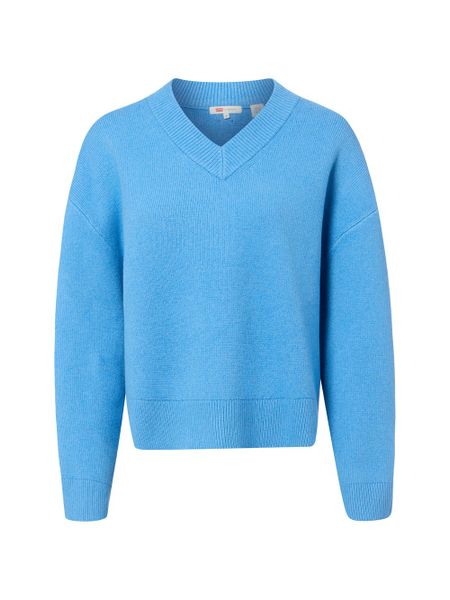 Levi's bluzka z dzianiny Kobiety niebieski, S. Niebieskie bluzki damskie Levi's, s, bez wzorów, z dzianiny, bez kołnierzyka, bez ramiączek. Za 349.95 zł.