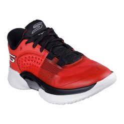 Buty do koszykówki męskie SKECHERS SKX Resagrip. Czerwone buty sportowe męskie Skechers, bez zapięcia, do koszykówki, Skechers Sport. Za 539.99 zł.