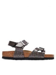 Birkenstock Sandały Rio As Kids 1031804 D Czarny. Czarne sandały dziewczęce Birkenstock, ze skóry, bez zapięcia. Za 319.99 zł.