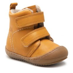 Kozaki Naturino. Brązowe buty zimowe dziewczęce Naturino, bez wzorów, bez zapięcia. Za 599.99 zł.