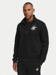 Beverly Hills Polo Club Bluza M6608T-HR Czarny Regular Fit. Czarne bluzy męskie Beverly Hills Polo Club, m, bez wzorów, z bawełny, bez kaptura. Za 262.99 zł.
