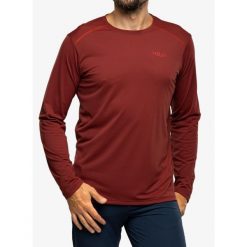 Bluza termoaktywna męska Rab Force LS Tee. Czerwone bluzy męskie RAB, m, bez wzorów, bez kaptura, narciarskie. Za 186.99 zł.