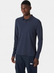 Koszulka Polo Męska Helly Hansen Crewline Ls. Niebieskie bluzki z długim rękawem męskie Helly Hansen, m, bez wzorów, z materiału, bez kołnierzyka. Za 339.00 zł.