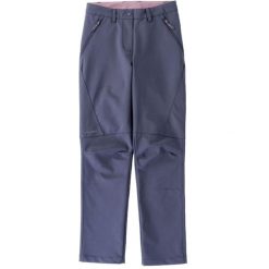 Damskie Spodnie Magnus Softshell Na Wędrówki. Fioletowe spodnie sportowe damskie ELBRUS, bez wzorów, z softshellu, trekkingowe. Za 266.99 zł.