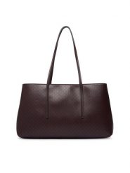 Calvin Klein Torebka Emblem Aop Medium Work Tote LV04F3786G Bordowy. Czerwone torebki do ręki damskie Calvin Klein, bez wzorów, ze skóry, bez dodatków. Za 649.99 zł.