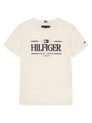 Tommy Hilfiger T-Shirt Icons KB0KB10360 Écru Regular Fit. T-shirty dla chłopców Tommy Hilfiger, bez wzorów, z bawełny, bez ramiączek. Za 199.99 zł.